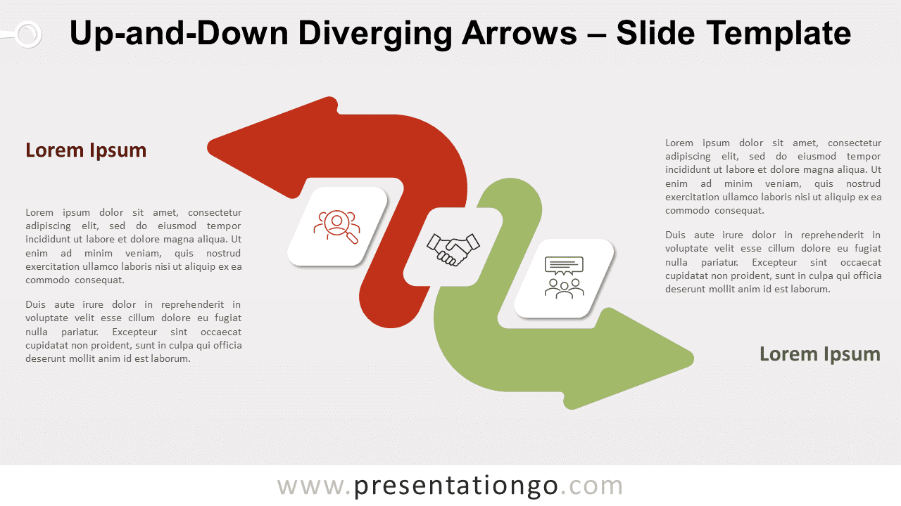 Free Up-and-Down Diverging Arrows for PowerPoint and Google Slides