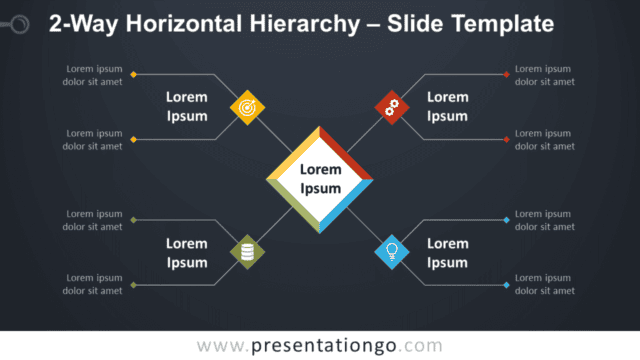 2-Way Horizontal Hierarchy Graphics for PowerPoint and Google Slides Free 2-Way Horizontal Hierarchy Graphics for PowerPoint and Google Slides