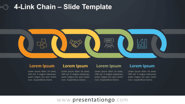 4-Link Chain Graphics for PowerPoint and Google Slides Free 4-Link Chain Graphics for PowerPoint and Google Slides