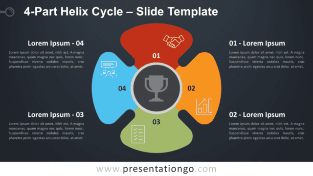 4-Part Helix Cycle Diagram for PowerPoint and Google Slides Free 4-Part Helix Cycle Diagram for PowerPoint and Google Slides