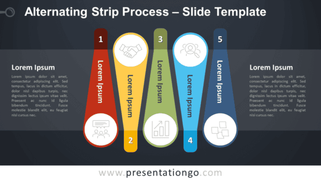 Alternating Strip Process Graphics for PowerPoint and Google Slides Free Alternating Strip Process Graphics for PowerPoint and Google Slides