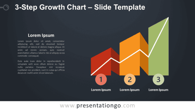3-Step Growth Chart Graphics for PowerPoint and Google Slides Free 3-Step Growth Chart Graphics for PowerPoint and Google Slides