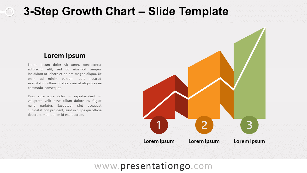 Free 3-Step Growth Chart for PowerPoint and Google Slides