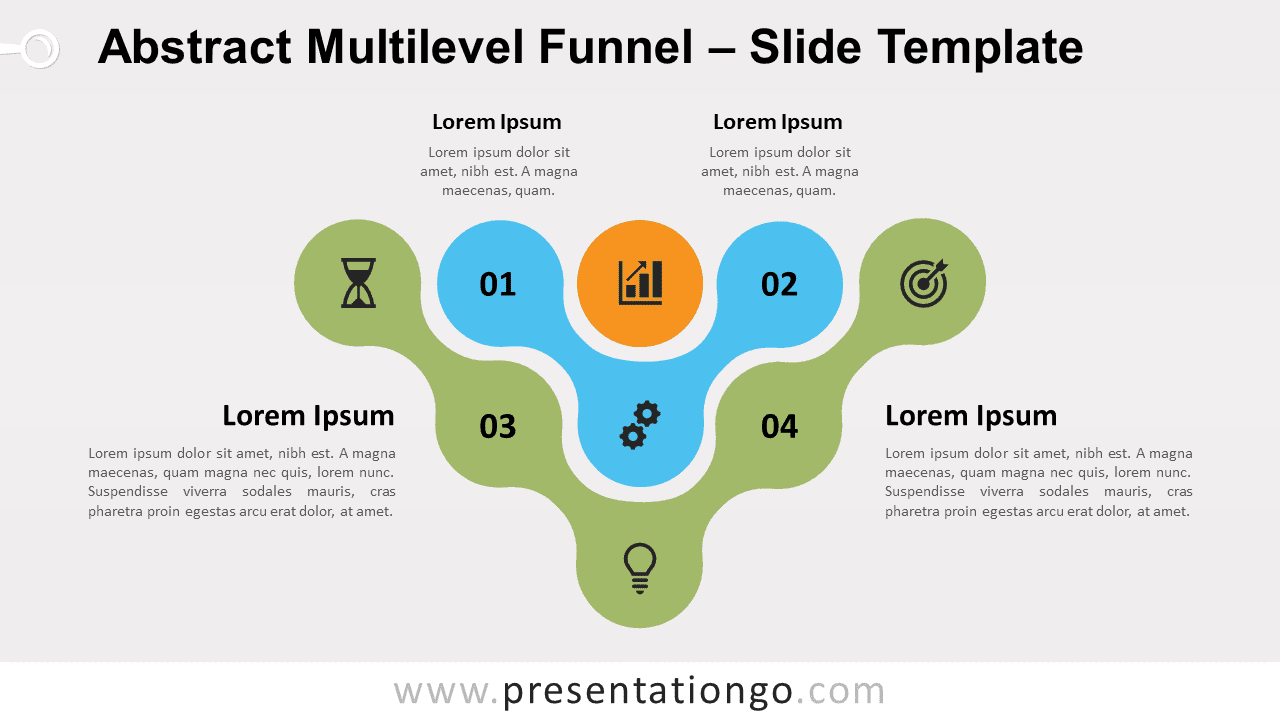Free Abstract Multilevel Funnel for PowerPoint and Google Slides