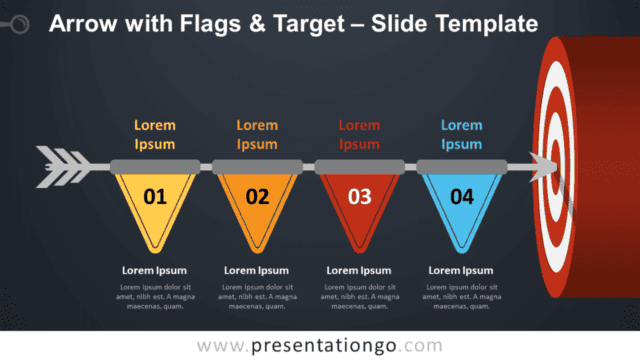 Arrow with Flags and Target Graphics for PowerPoint and Google Slides Free Arrow with Flags and Target Graphics for PowerPoint and Google Slides