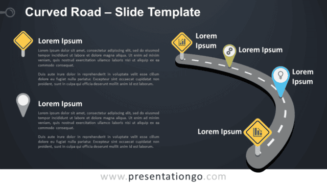 Curved Road Graphics for PowerPoint and Google Slides Free Curved Road Graphics for PowerPoint and Google Slides