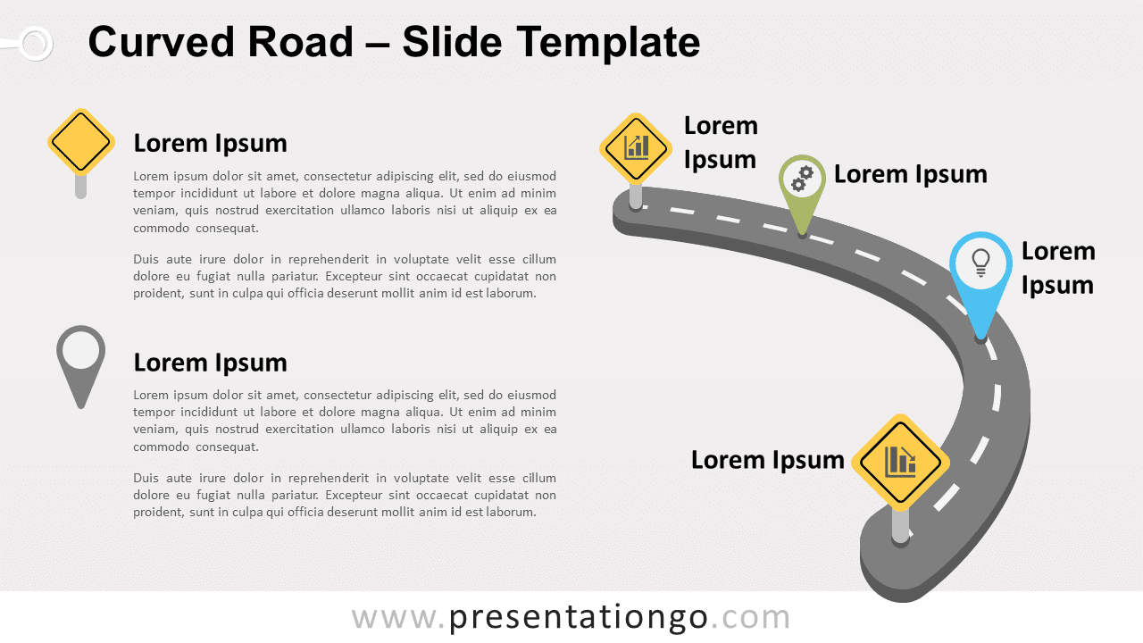 Free Curved Road for PowerPoint and Google Slides
