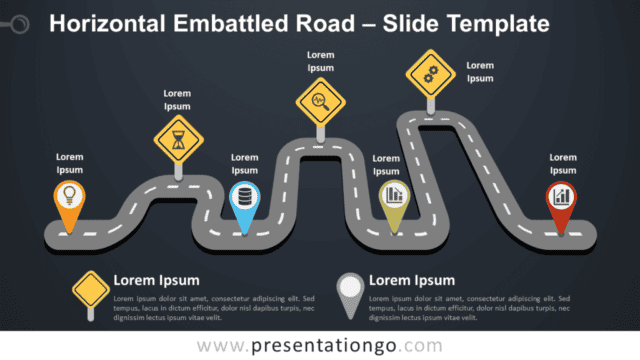 Horizontal Embattled Road Graphics for PowerPoint and Google Slides Free Horizontal Embattled Road Graphics for PowerPoint and Google Slides