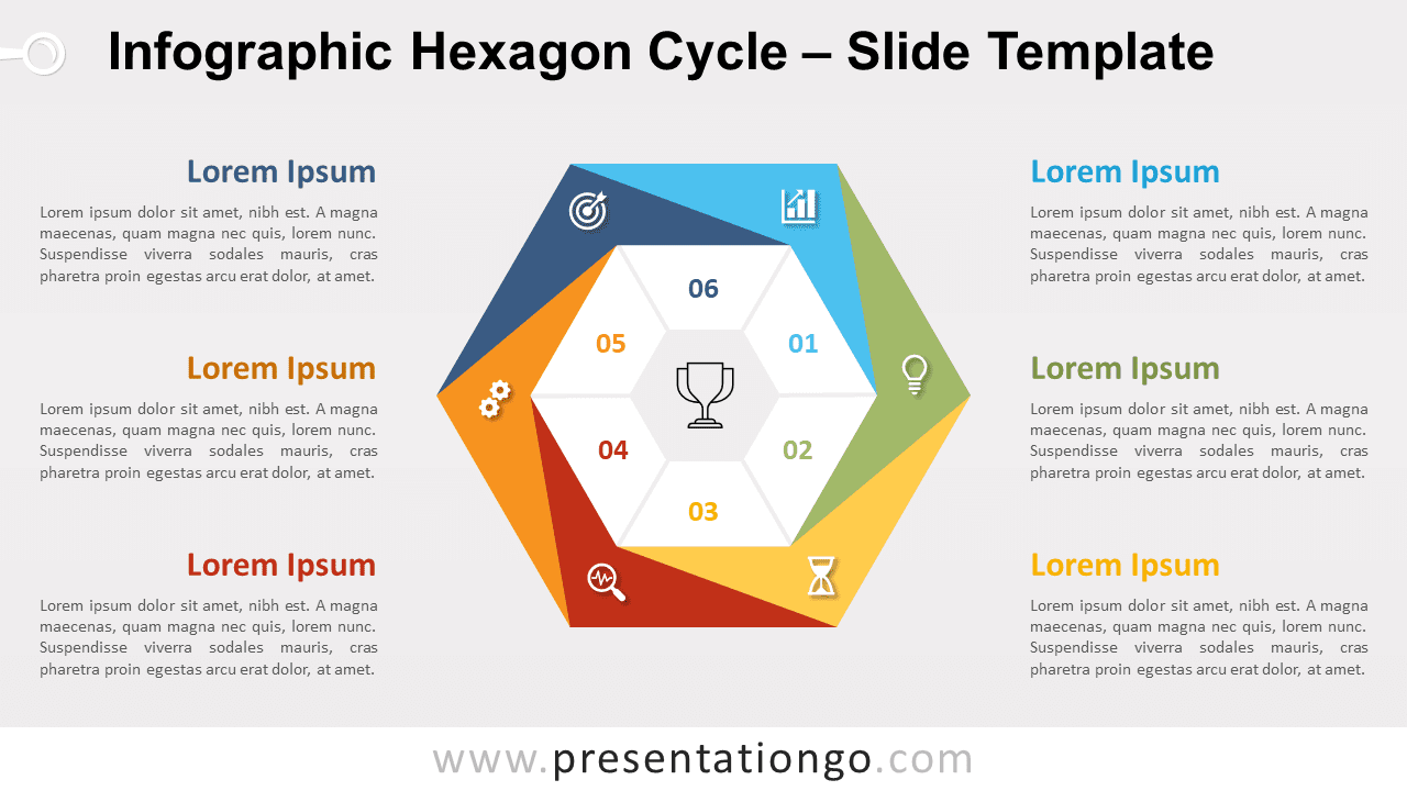 Free Infographic Hexagon Cycle for PowerPoint and Google Slides