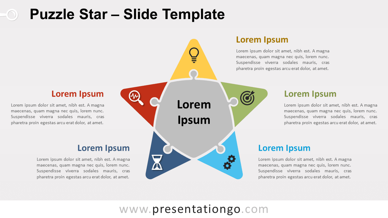 Free Puzzle Star for PowerPoint and Google Slides