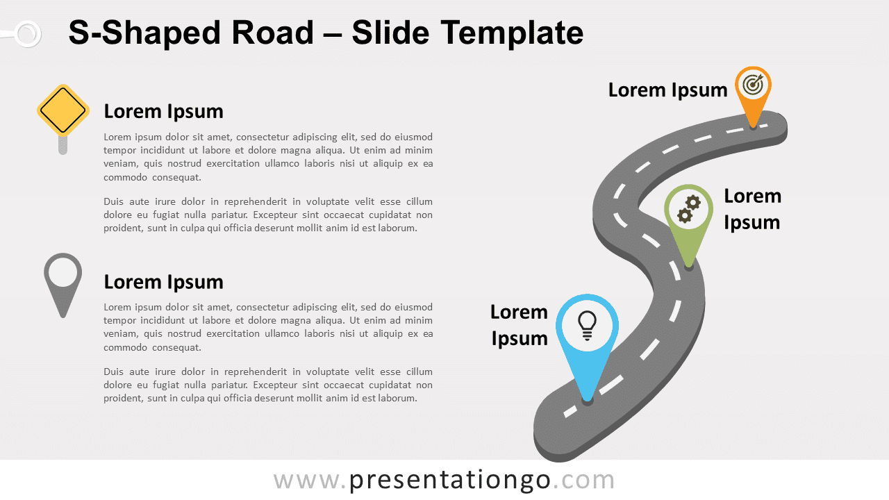 Free S-Shaped Road for PowerPoint and Google Slides