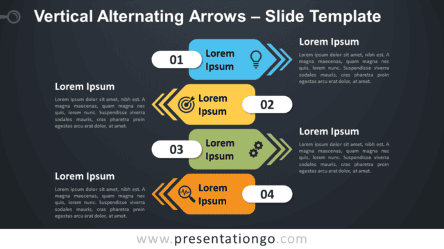 Vertical Alternating Arrows Graphics for PowerPoint and Google Slides Free Vertical Alternating Arrows Graphics for PowerPoint and Google Slides