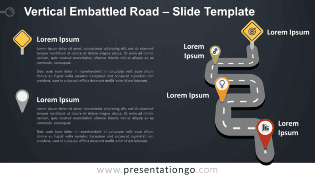 Vertical Embattled Road Graphics for PowerPoint and Google Slides Free Vertical Embattled Road Graphics for PowerPoint and Google Slides