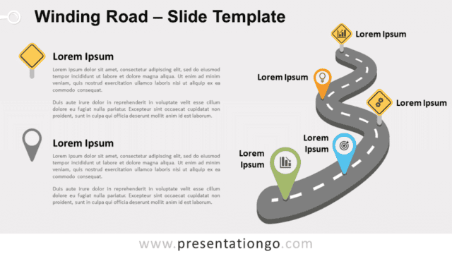 Winding Road for PowerPoint and Google Slides Free Winding Road for PowerPoint and Google Slides