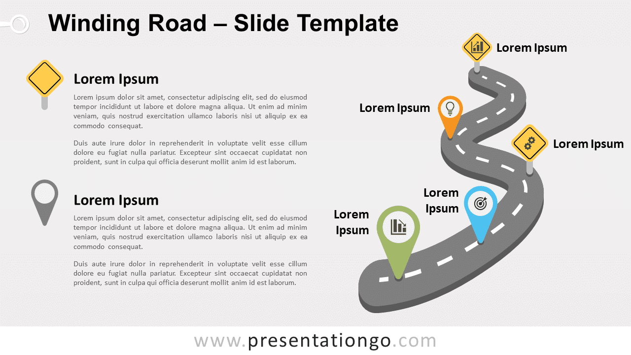 Free Winding Road for PowerPoint and Google Slides