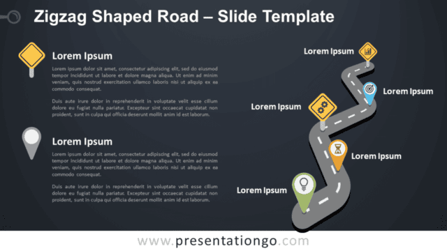 Zigzag Road Graphics for PowerPoint and Google Slides Free Zigzag Road Graphics for PowerPoint and Google Slides