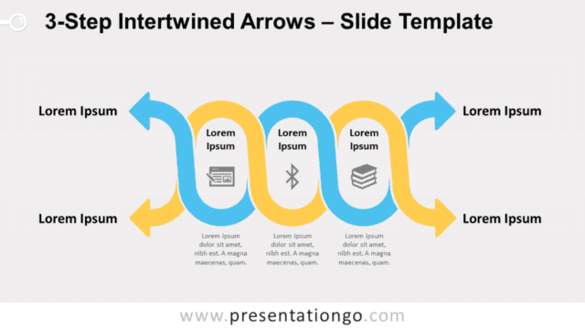 3-Step Intertwined Arrows for PowerPoint and Google Slides Free 3-Step Intertwined Arrows for PowerPoint and Google Slides
