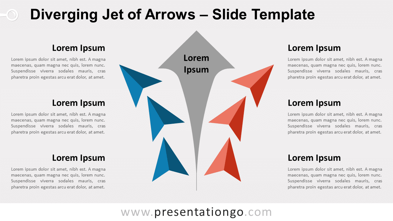 Free Diverging Jet of Arrows for PowerPoint and Google Slides