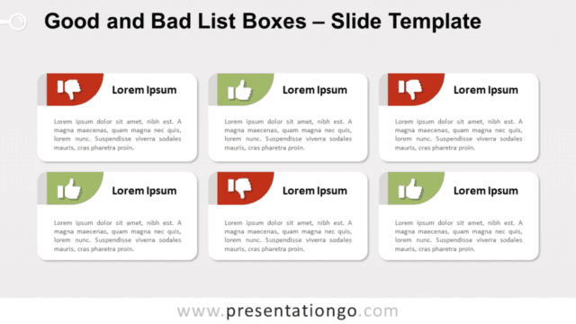 Good and Bad List Boxes for PowerPoint and Google Slides Free Good and Bad List Boxes for PowerPoint and Google Slides