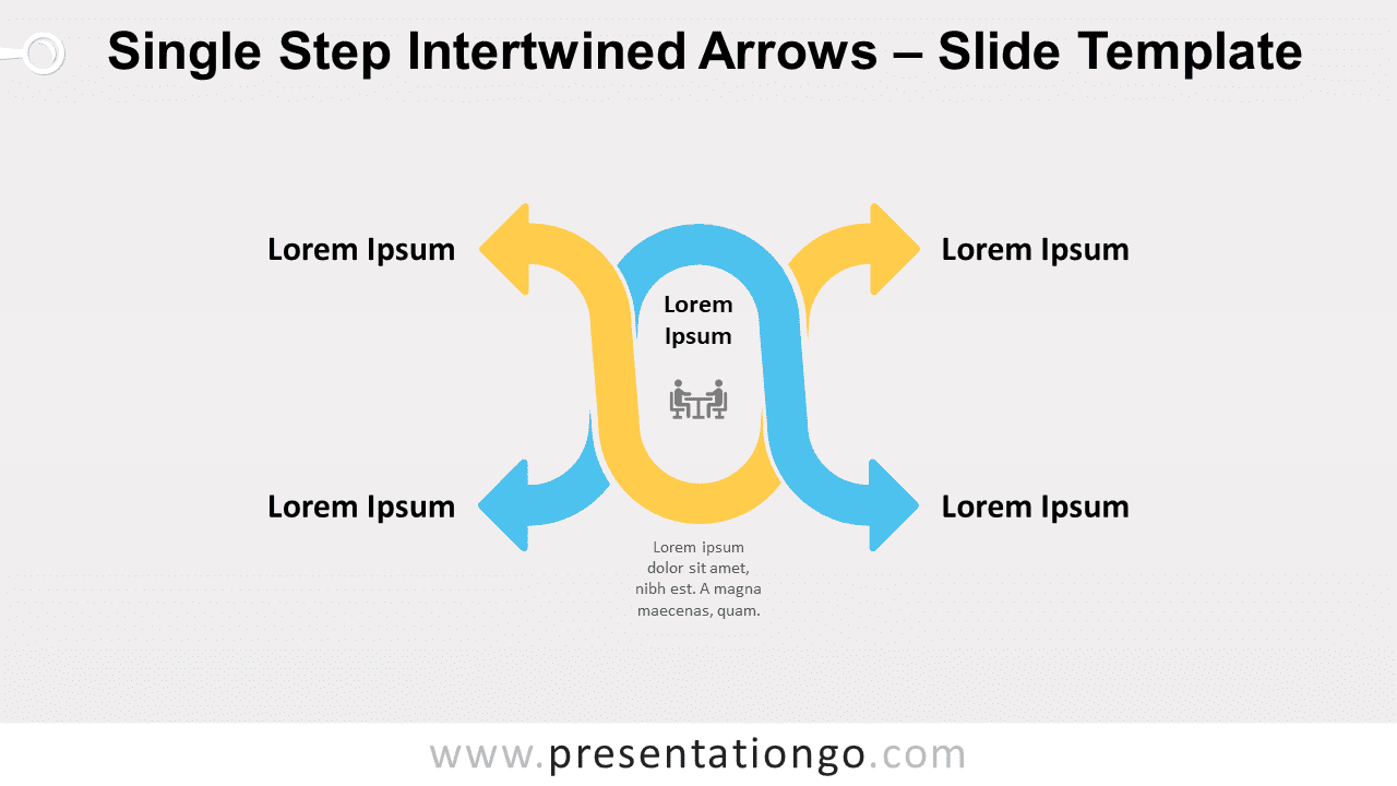 Free Intertwined Arrows for PowerPoint and Google Slides