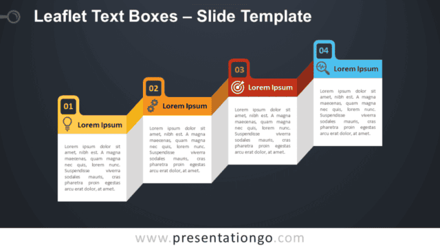 Free Leaflet Text Boxes Graphic for PowerPoint and Google Slides