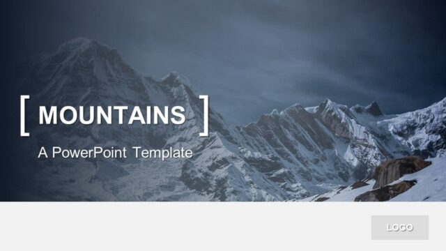 Mountains PowerPoint Template - Cover Slide