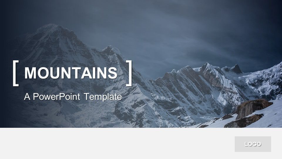 Free PowerPoint Template Mountains