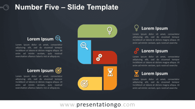 Free Number Five Graphic for PowerPoint and Google Slides