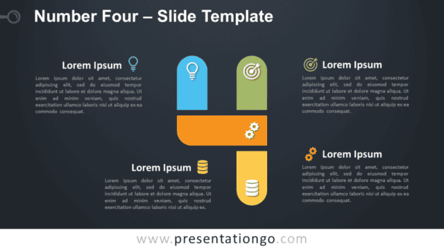 Free Number Four Graphic for PowerPoint and Google Slides