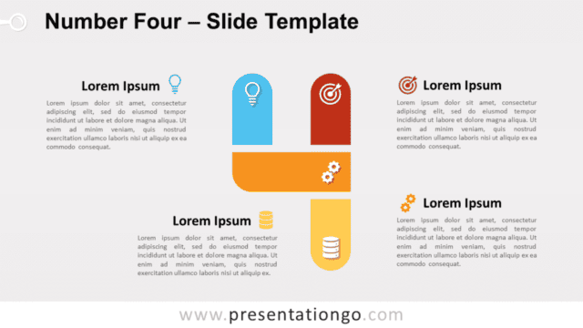 Free Number Four for PowerPoint and Google Slides