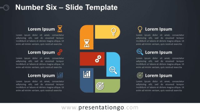Free Number Six Graphic for PowerPoint and Google Slides