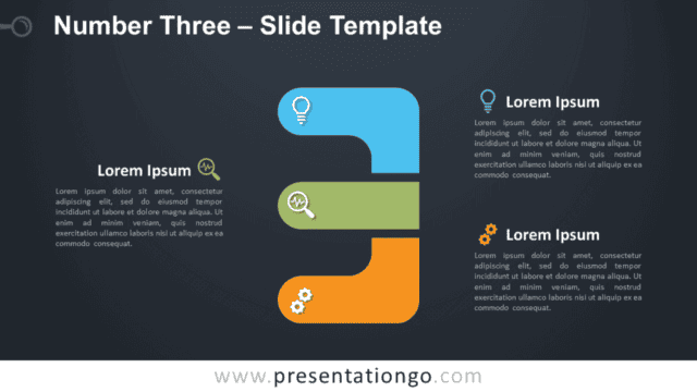 Free Number Three Graphic for PowerPoint and Google Slides