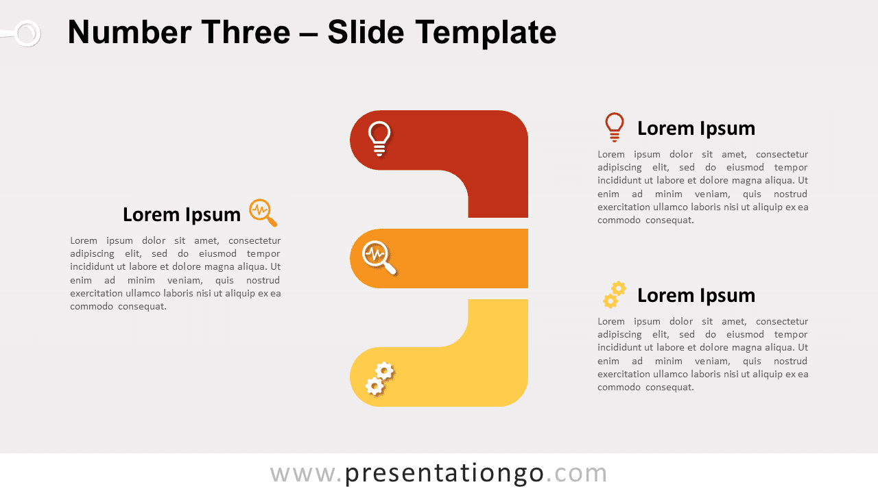 Free Number Three for PowerPoint and Google Slides
