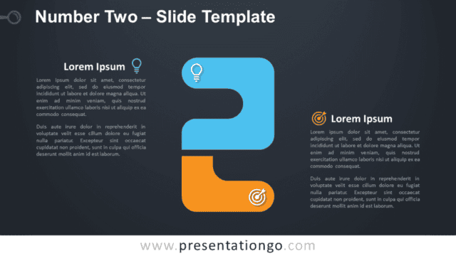 Free Number Two Graphic for PowerPoint and Google Slides