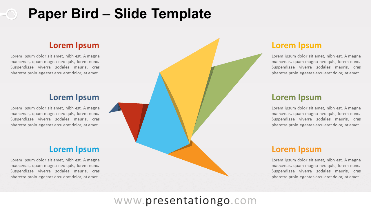 Free Paper Bird for PowerPoint and Google Slides