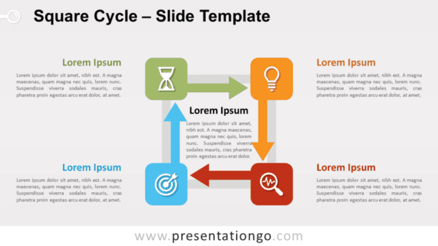 Square Cycle for PowerPoint and Google Slides Free Square Cycle for PowerPoint and Google Slides