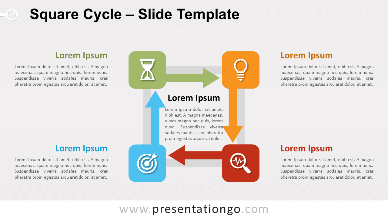 Free Square Cycle for PowerPoint and Google Slides