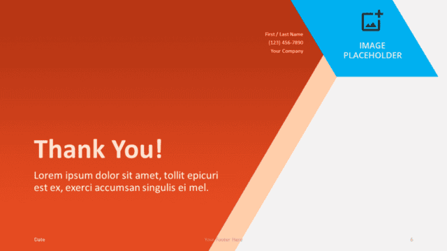 Free Abstract Diagonal Template for Google Slides - Closing / Thank you