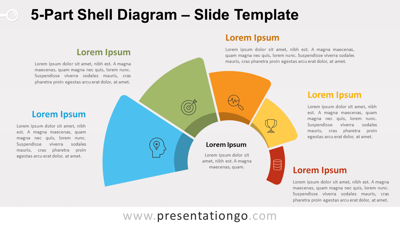 Free 5-Part Shell Diagram for PowerPoint and Google Slides