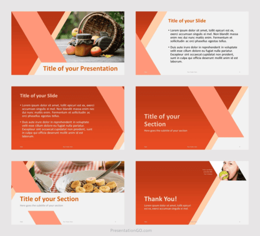 Abstract Diagonal Template for PowerPoint - Example with Photos