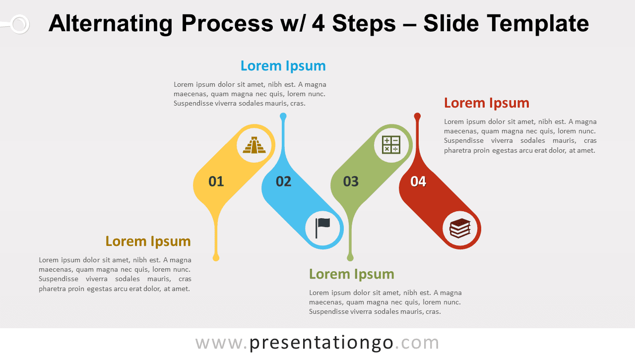 Free Alternating Process with 4 Steps for PowerPoint and Google Slides