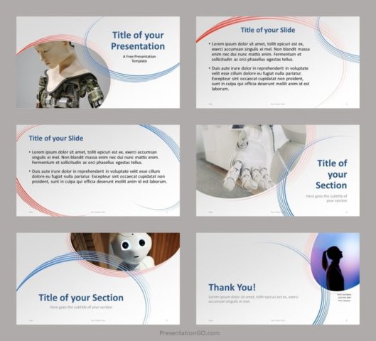 Arcs PowerPoint Template - Example with Photos Arcs PowerPoint Template - Example with Photos