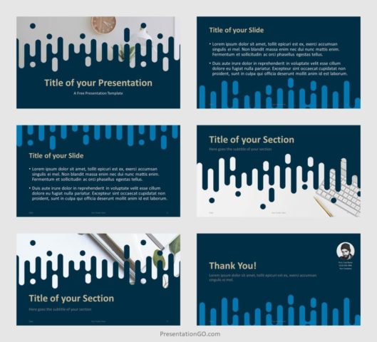 Drips PowerPoint Template - Example with Photos