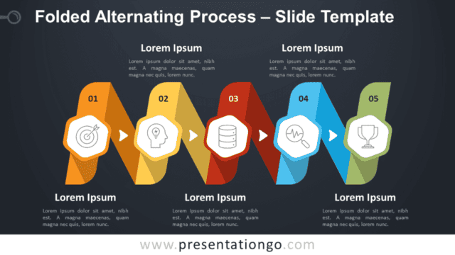 Folded Alternating Process Graphics for PowerPoint and Google Slides Free Folded Alternating Process Graphics for PowerPoint and Google Slides