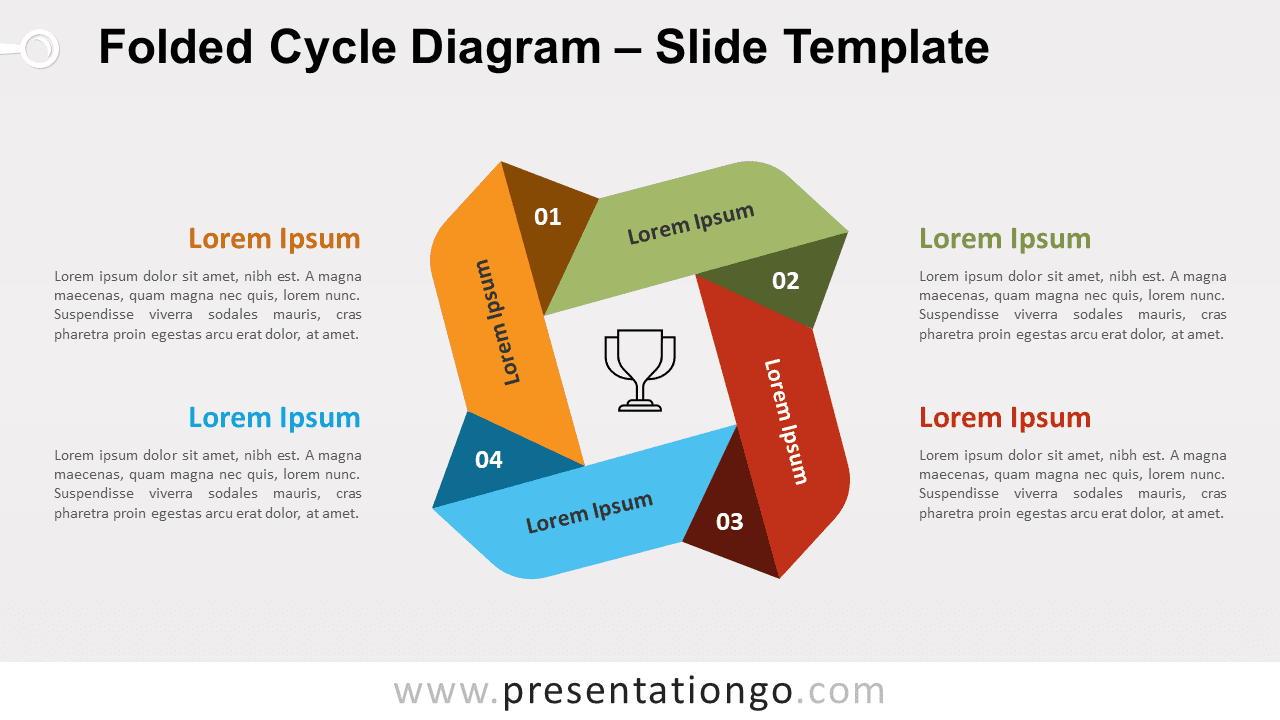 Free Folded Cycle Diagram for PowerPoint and Google Slides