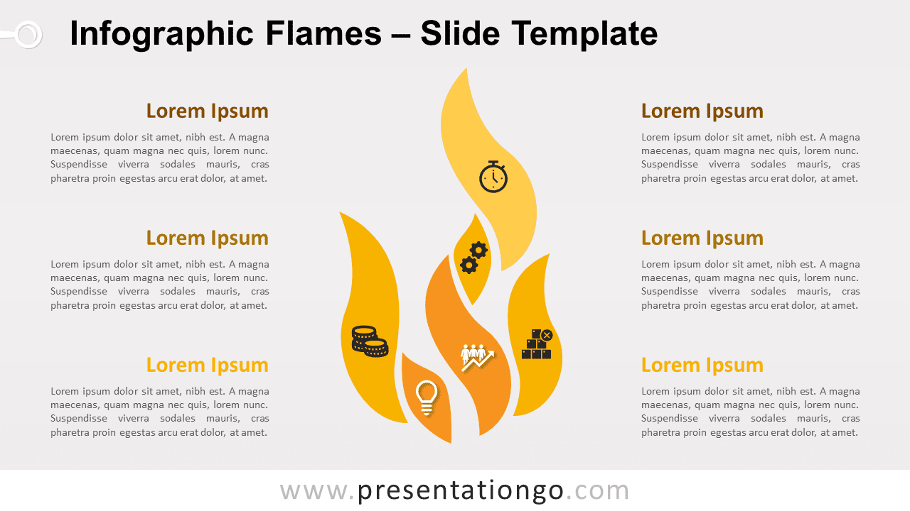 Free Infographic Flames for PowerPoint and Google Slides