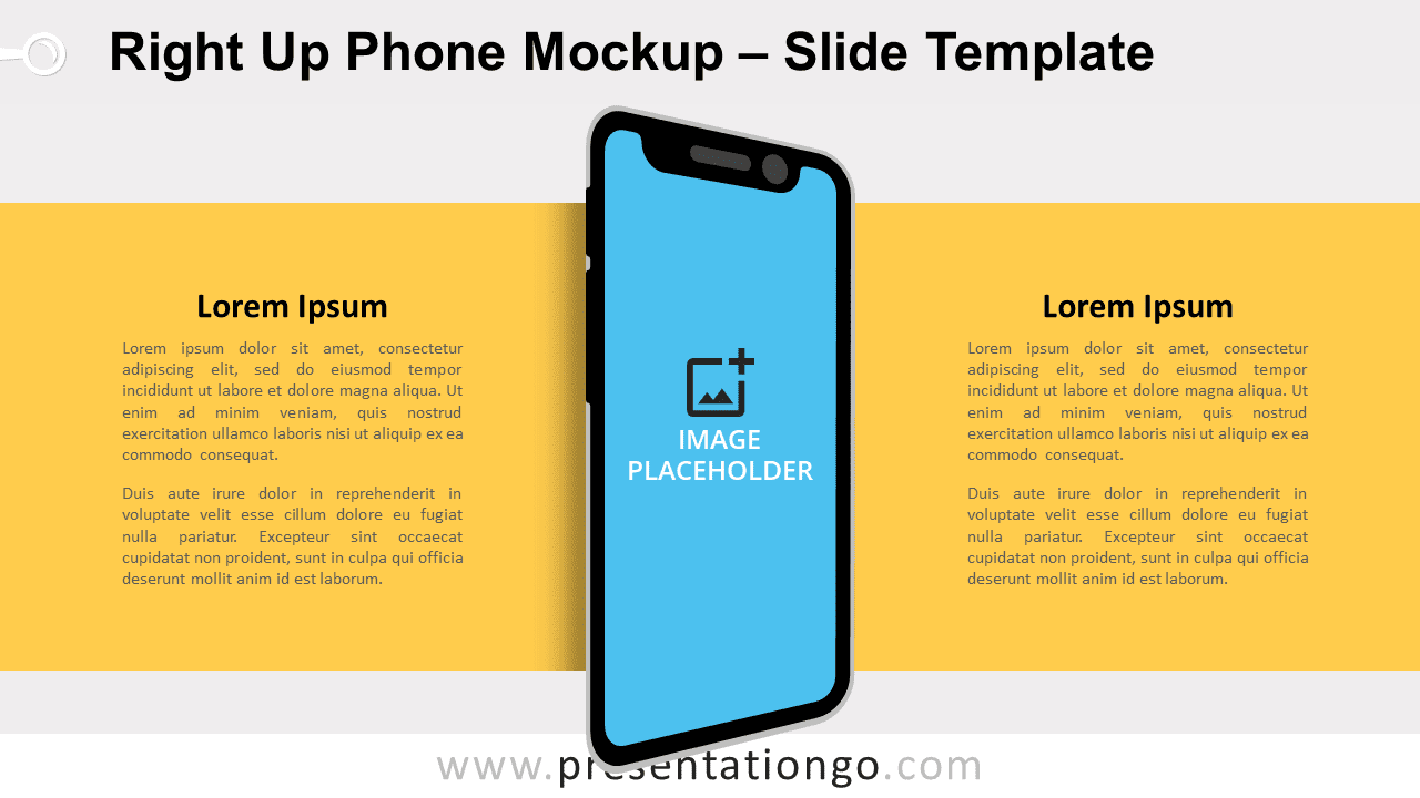 Free Right Up Phone Mockup for PowerPoint and Google Slides