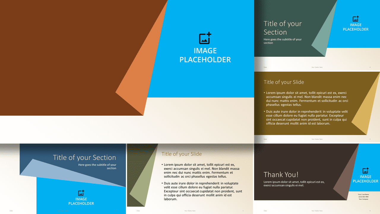 Free Simple Folding Template for Google Slides and PowerPoint
