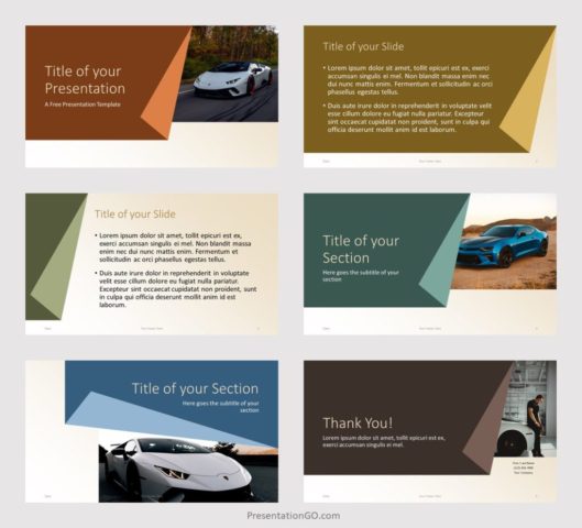 Simple Folding PowerPoint Template - Example with Photos Free Simple Folding PowerPoint Template - Example with Photos