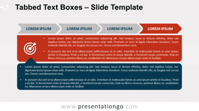 Free Tabbed Text Boxes Graphics Template for PowerPoint and Google Slides